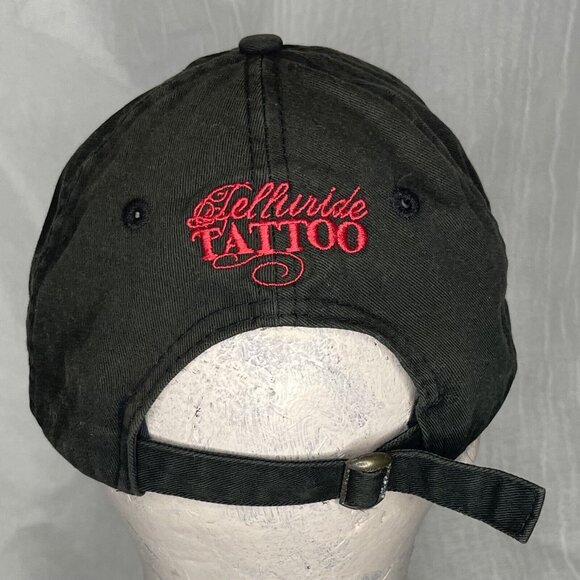 I Vintage Telluride Tattoo CO Dark Green Trucker Cap Hat Ski Area Snow Boarder